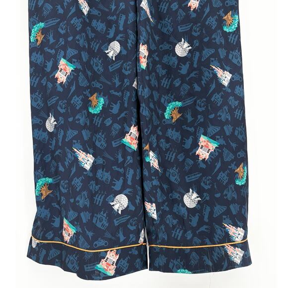 Disney Parks Blue Satin Drawstring Pajama Pants Size 3X - Picture 2 of 7